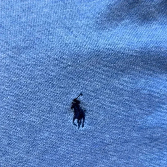 Polo Ralph Lauren 1/4 Zip Sweater Men's XXL Light Blue Solid Long Sleeve Quarter - Picture 2 of 6